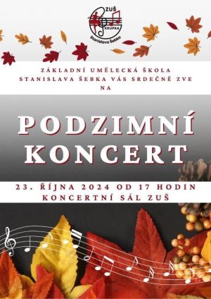 PODZIMNÍ KONCERT ZUŠ 23. 10. 2024