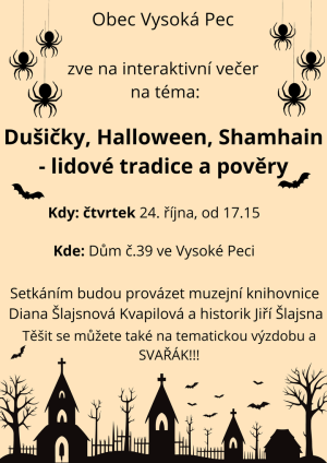 DUŠIČKY, HALLOWEEN, SHAMHAIN – LIDOVÉ TRADICE A POVĚRY, 24. 10. 2024