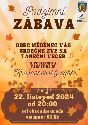 PODZIMNÍ ZÁBAVA 22. 11. 2024