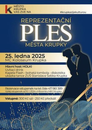 REPREZENTAČNÍ PLES MĚSTA KRUPKY 25. 1. 2025