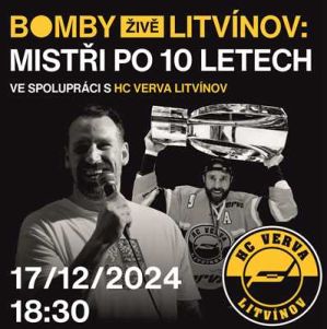 BOMBY ŽIVĚ - LITVÍNOV: MISTŘI PO 10 LETECH 17. 12. 2024