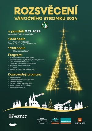 ROZSVÍCENÍ VÁNOČNÍHO STROMU 2. 12. 2024