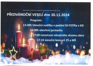 ROZSVÍCENÍ VÁNOČNÍHO STROMU 30. 11. 2024