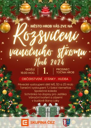 ROZSVÍCENÍ VÁNOČNÍHO STROMU 1. 12. 2024