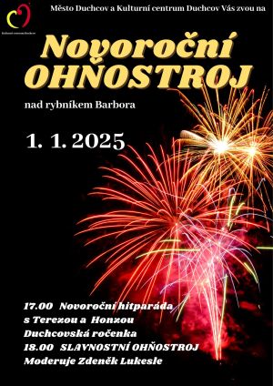 NOVOROČNÍ OHŇOSTROJ NAD RYBNÍKEM BARBORA, 1. 1. 2025