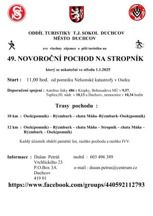 NOVOROČNÍ POCHOD NA STROPNÍK - 49. ROČNÍK, 1. 1. 2025