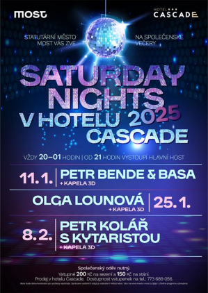 SATURDAY NIGHTS 11., 25. 11., 8. 2. 2025