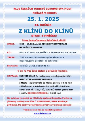 Z KLÍNŮ DO KLÍNŮ, 25. 1. 2024