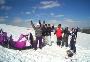 Snowkiting im Erzgebirge - Boží Dar